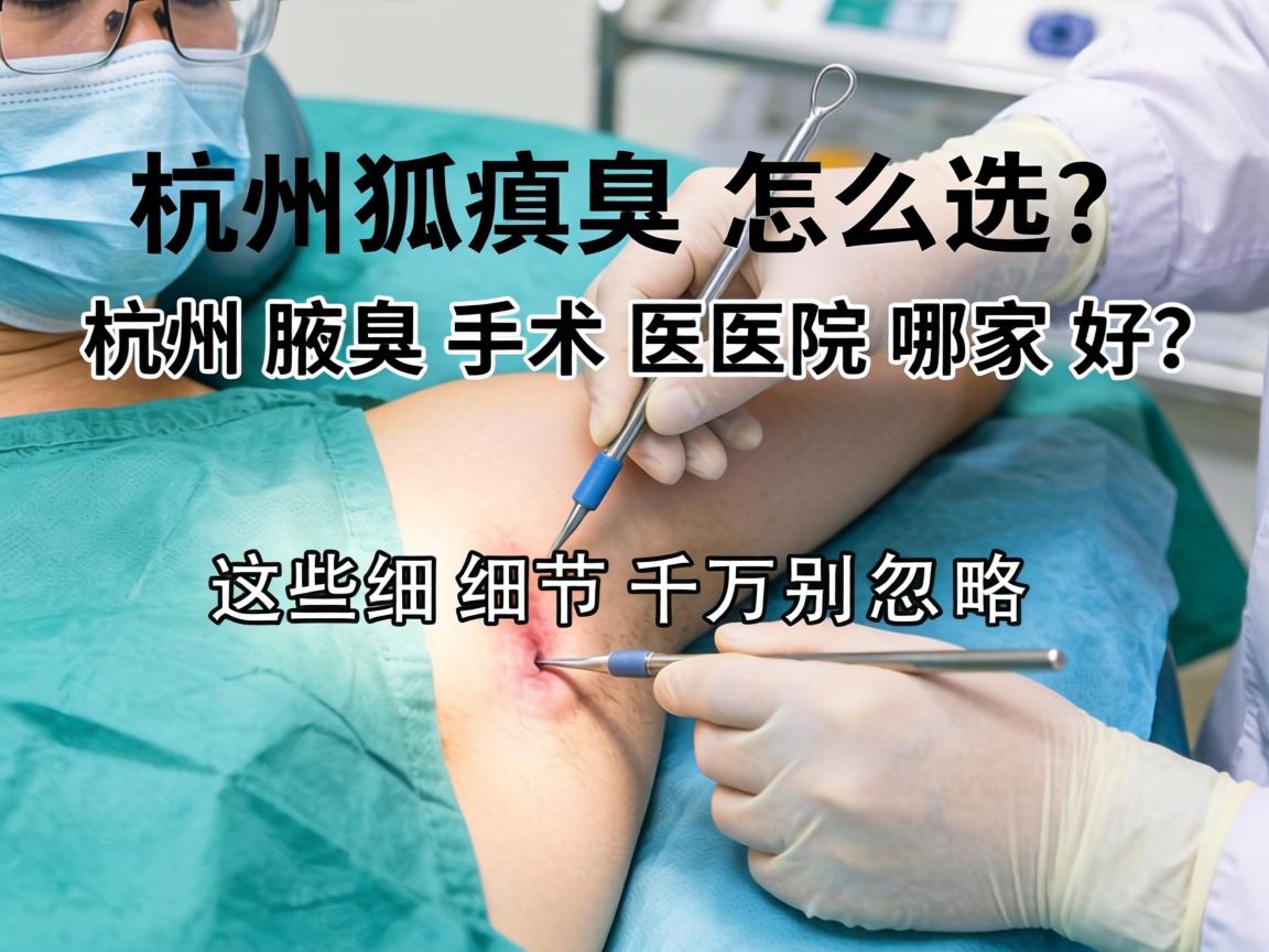 杭州狐臭手术怎么选？杭州腋臭手术医院哪家好？这些细节千万别忽略