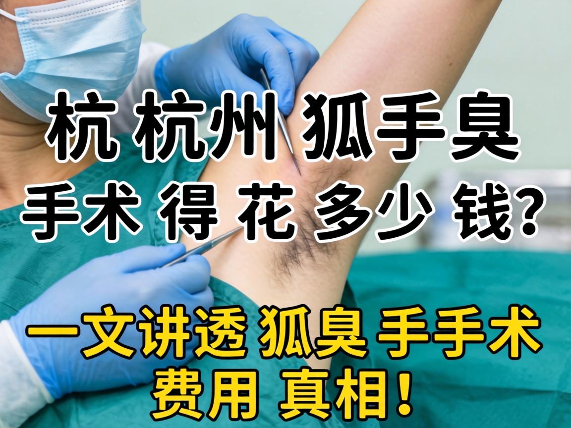 杭州狐臭手术得花多少钱？一文讲透狐臭手术费用真相！