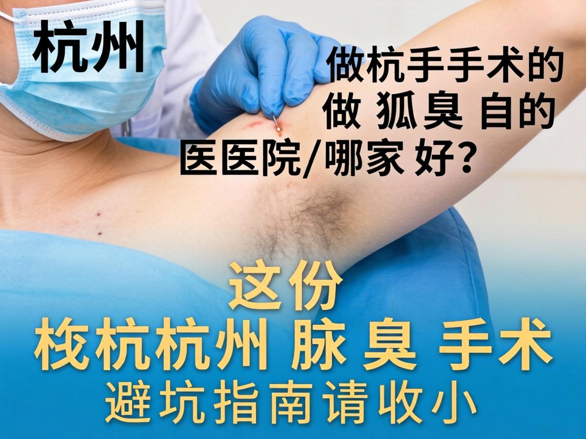 杭州做狐臭手术的医院哪家好?这份杭州腋臭手术避坑指南请收好 杭州做狐臭手术的医院哪家好?这份杭州腋臭手术避坑指南请收好