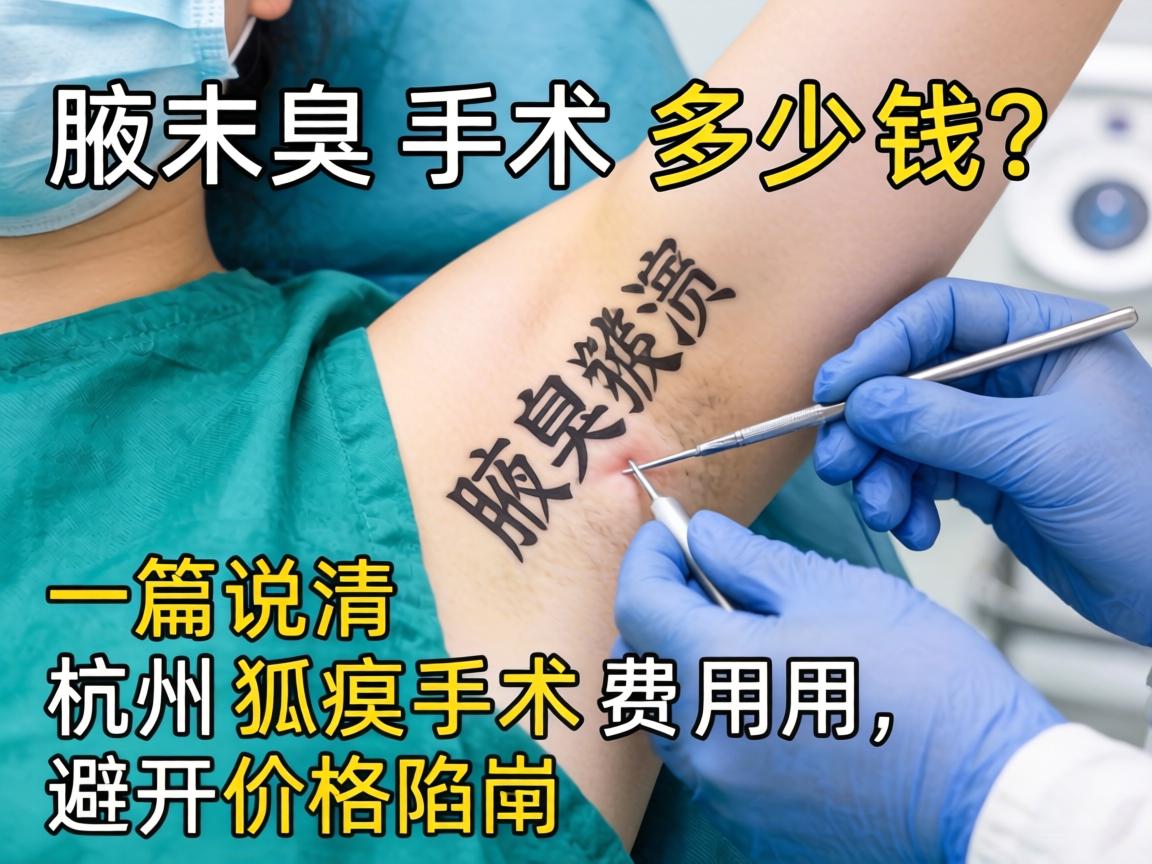 杭州腋臭手术多少钱？一篇说清杭州狐臭手术费用，避开价格陷阱