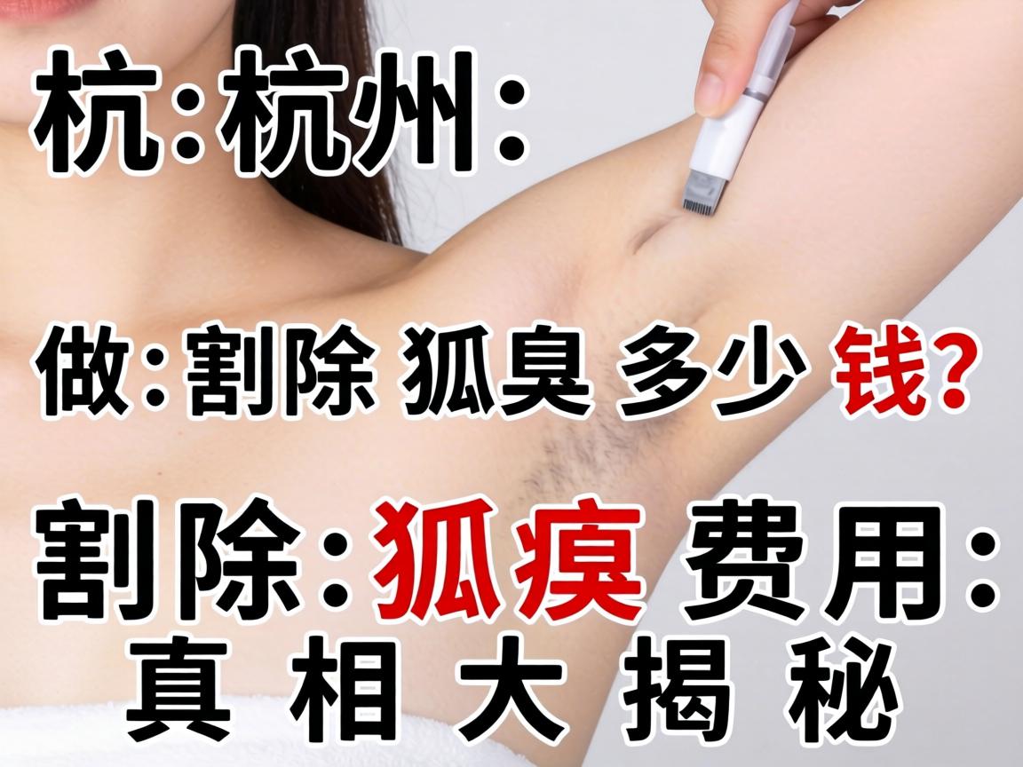 杭州做割除狐臭多少钱？割除狐臭费用真相大揭秘