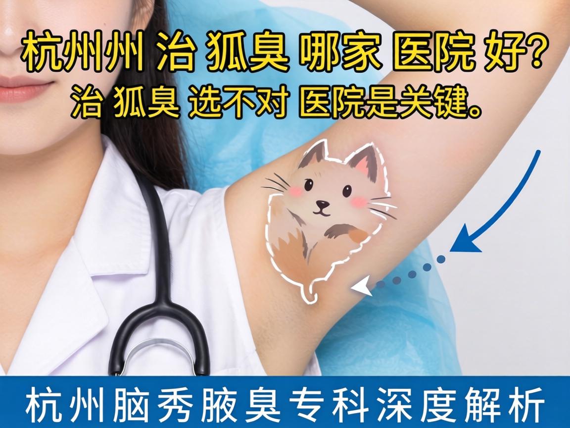 杭州治狐臭哪家医院好？治狐臭选对医院是关键，杭州腋秀腋臭专科深度解析