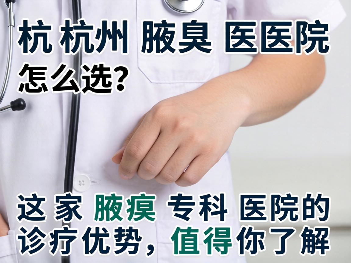 杭州腋臭医院怎么选？这家腋臭专科医院的诊疗优势，值得你了解