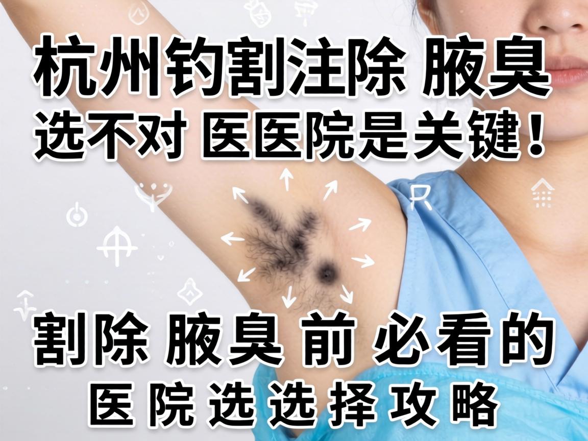 杭州割除腋臭，选对医院是关键！割除腋臭前必看的医院选择攻略