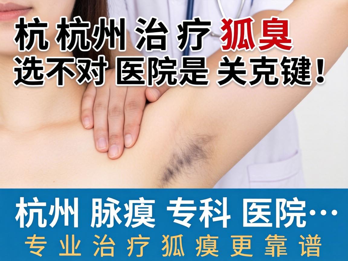 杭州治疗狐臭，选对医院是关键！杭州腋臭专科医院，专业治疗狐臭更靠谱