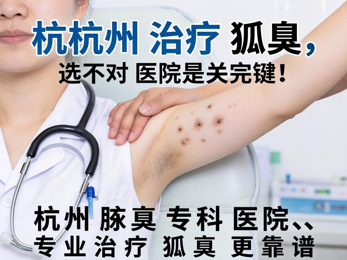 杭州治疗狐臭，选对医院是关键！杭州腋臭专科医院，专业治疗狐臭更靠谱