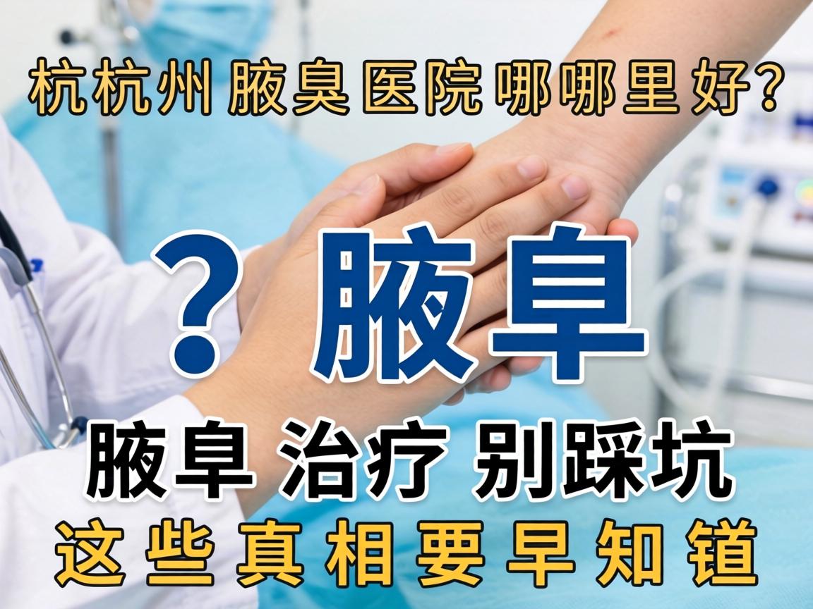 杭州腋臭医院哪里好？腋臭治疗别踩坑，这些真相要早知道