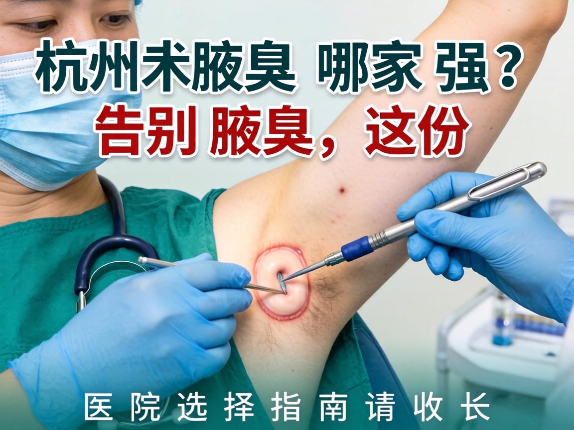 杭州腋臭手术哪家强？告别腋臭，这份医院选择指南请收好