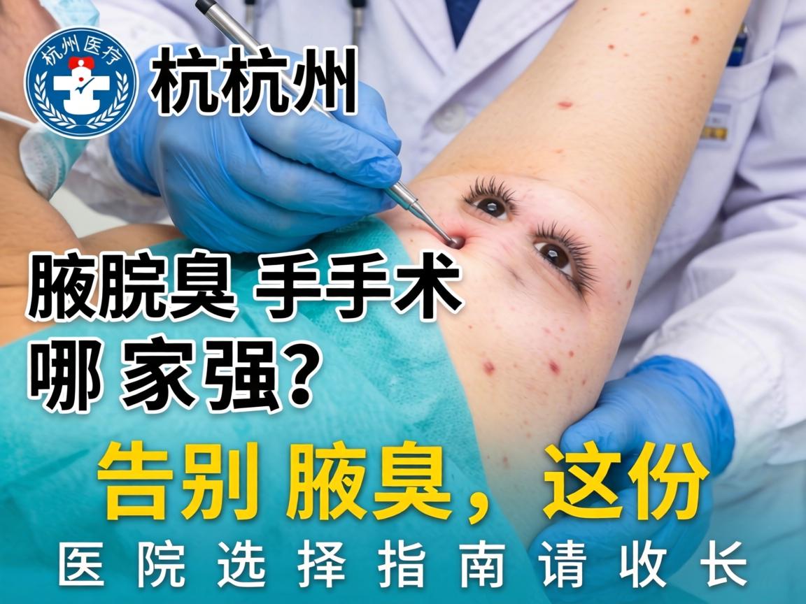 杭州腋臭手术哪家强？告别腋臭，这份医院选择指南请收好