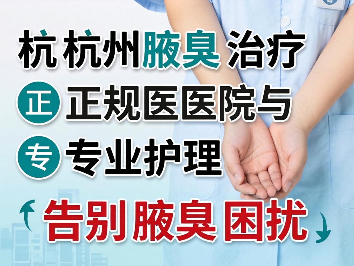 杭州腋臭治疗，正规医院与专业护理，告别腋臭困扰