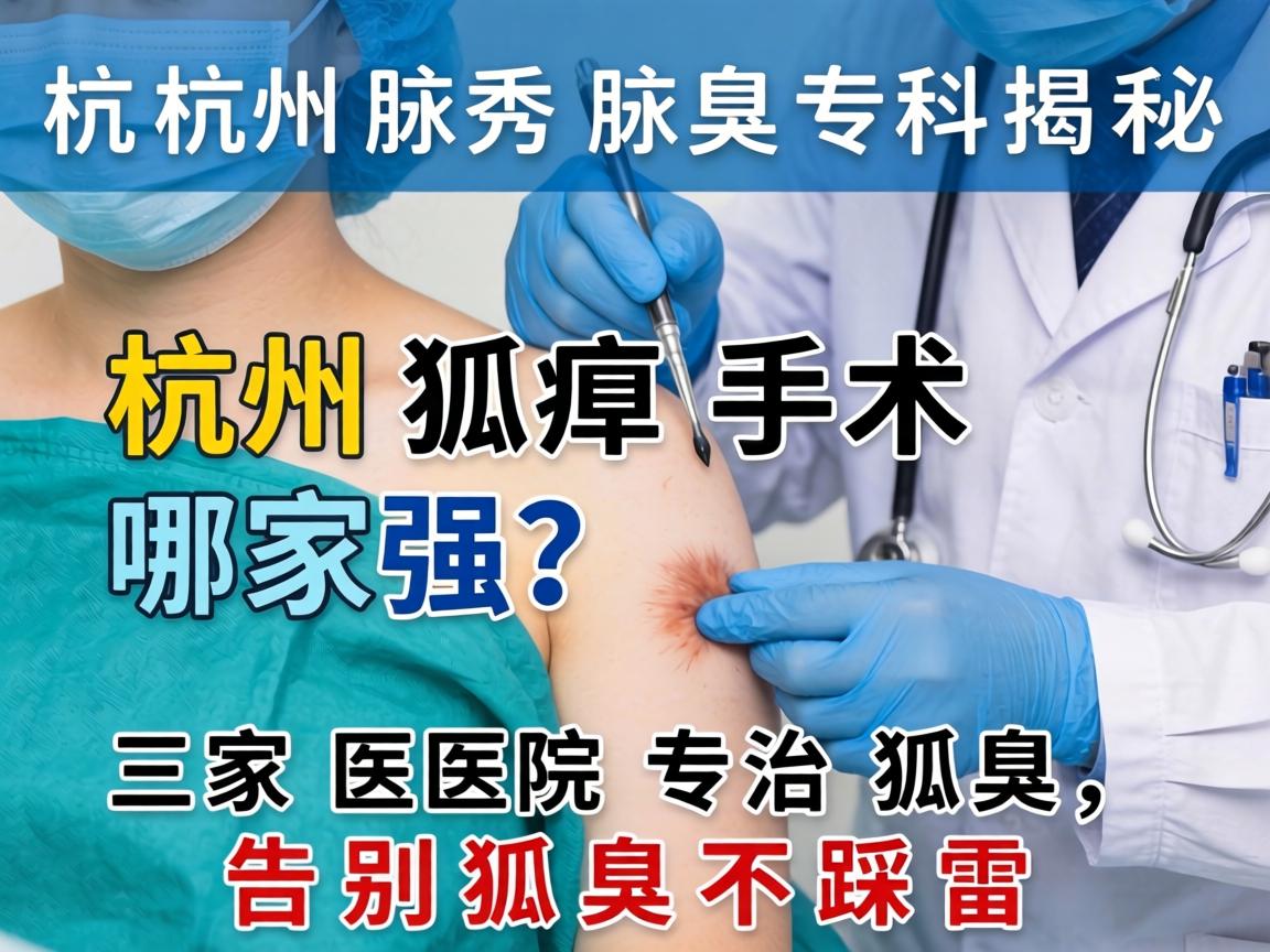 杭州腋秀腋臭专科揭秘，杭州狐臭手术哪家强？这三家医院专治狐臭，告别狐臭不踩雷