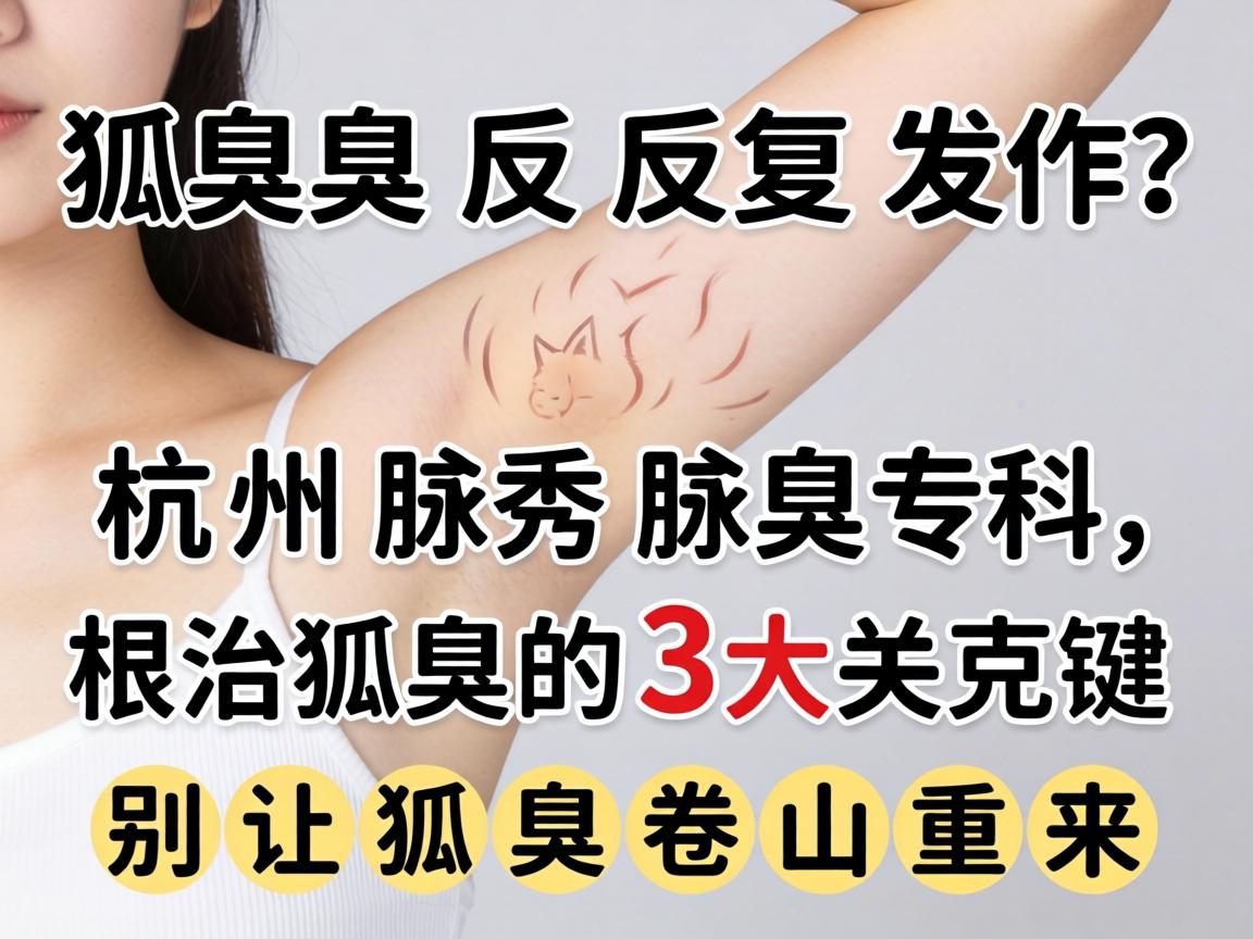 狐臭反复发作？杭州腋秀腋臭专科，根治狐臭的3大关键，别让狐臭卷土重来