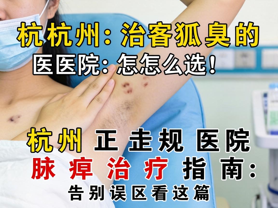 杭州治狐臭的医院怎么选？杭州正规医院腋臭治疗指南，告别误区看这篇