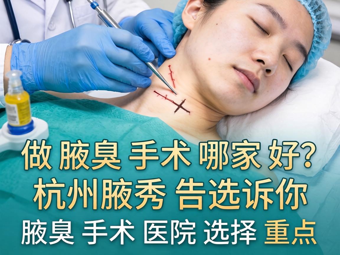 杭州做腋臭手术哪家好？杭州腋秀告诉你腋臭手术医院选择重点