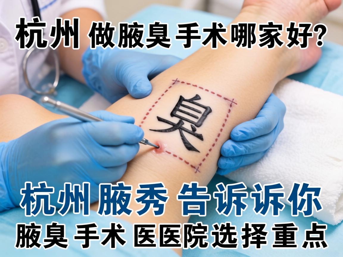 杭州做腋臭手术哪家好？杭州腋秀告诉你腋臭手术医院选择重点