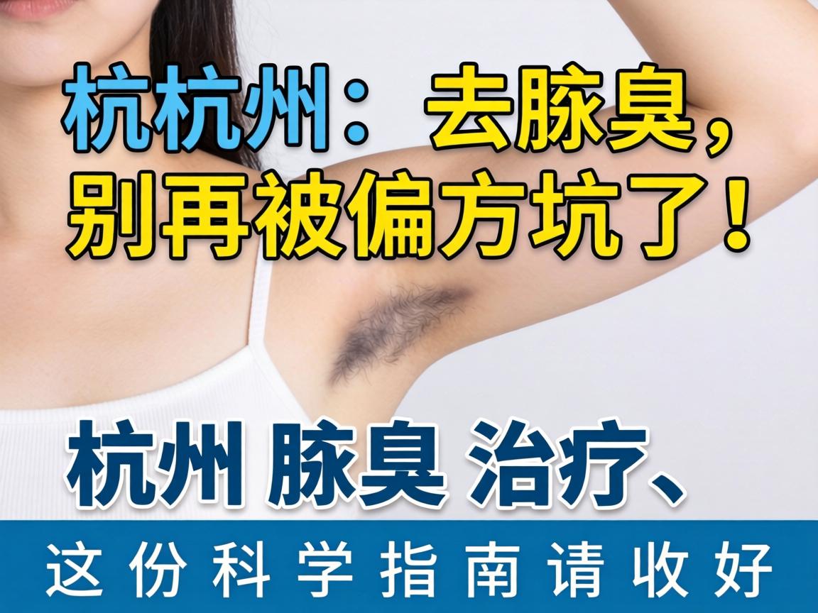 杭州去腋臭，别再被偏方坑了！杭州腋臭治疗，这份科学指南请收好