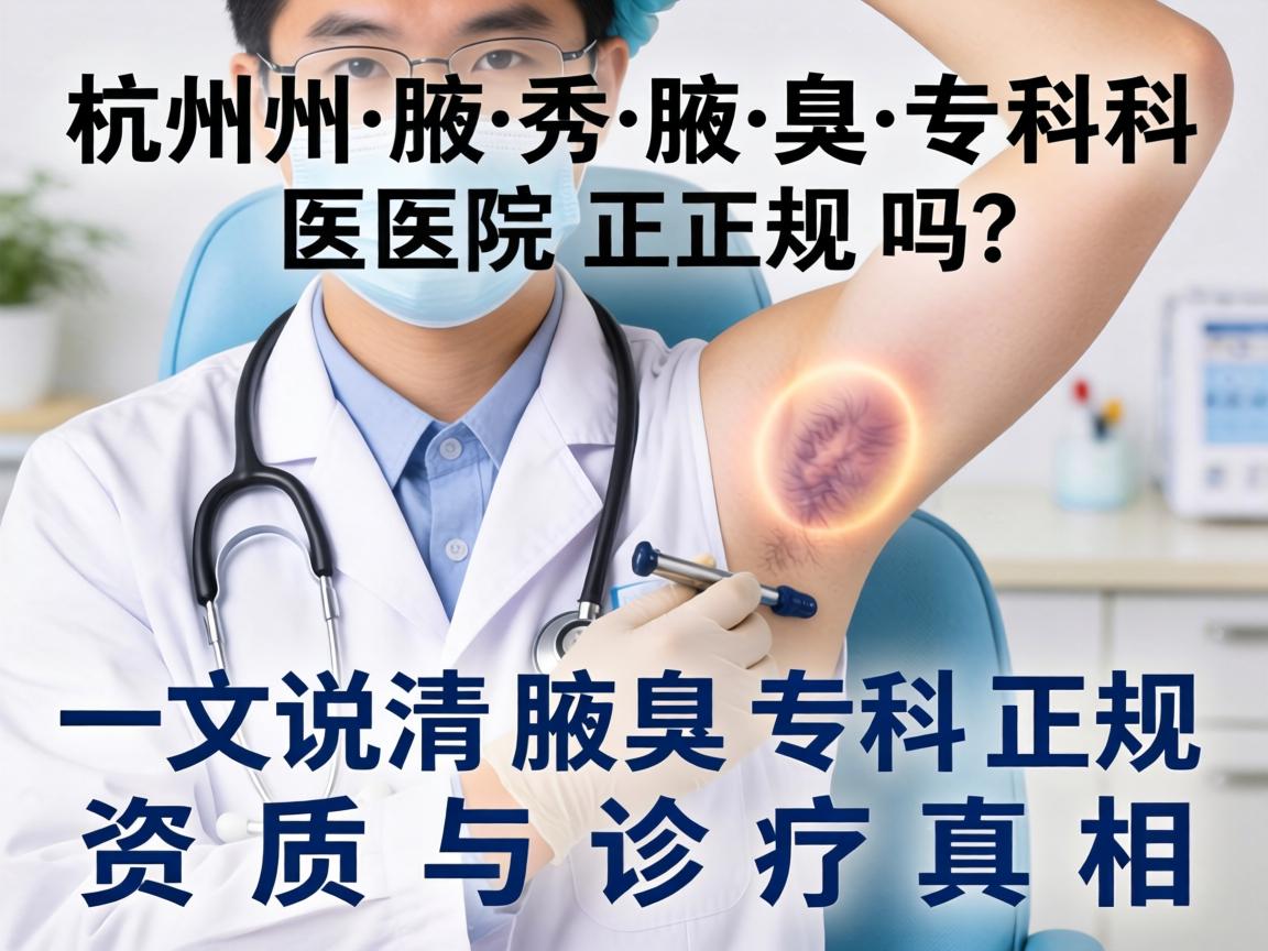 杭州腋秀腋臭专科医院正规吗？一文说清腋臭专科正规资质与诊疗真相