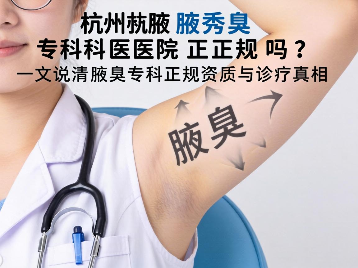 杭州腋秀腋臭专科医院正规吗？一文说清腋臭专科正规资质与诊疗真相
