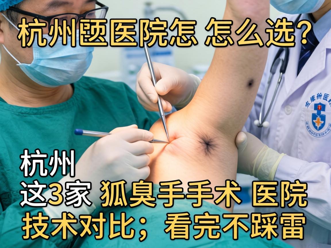 杭州狐臭手术医院怎么选？杭州这3家狐臭手术医院技术对比，看完不踩雷