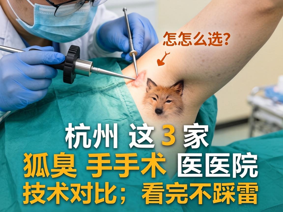 杭州狐臭手术医院怎么选？杭州这3家狐臭手术医院技术对比，看完不踩雷