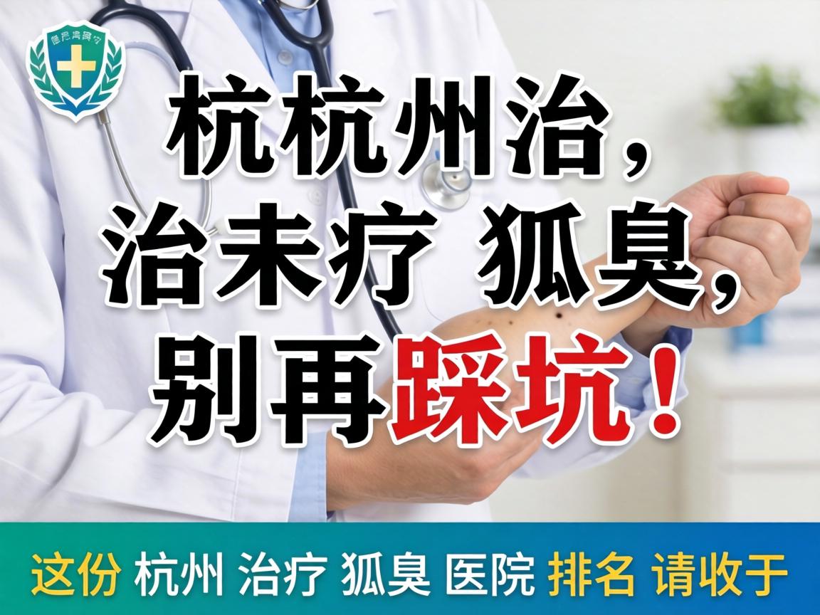 杭州治疗狐臭，别再踩坑！这份杭州治疗狐臭医院排名请收好