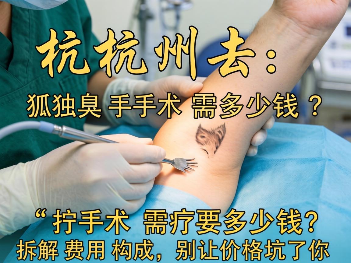 杭州去狐臭手术需要多少钱？拆解费用构成，别让价格坑了你