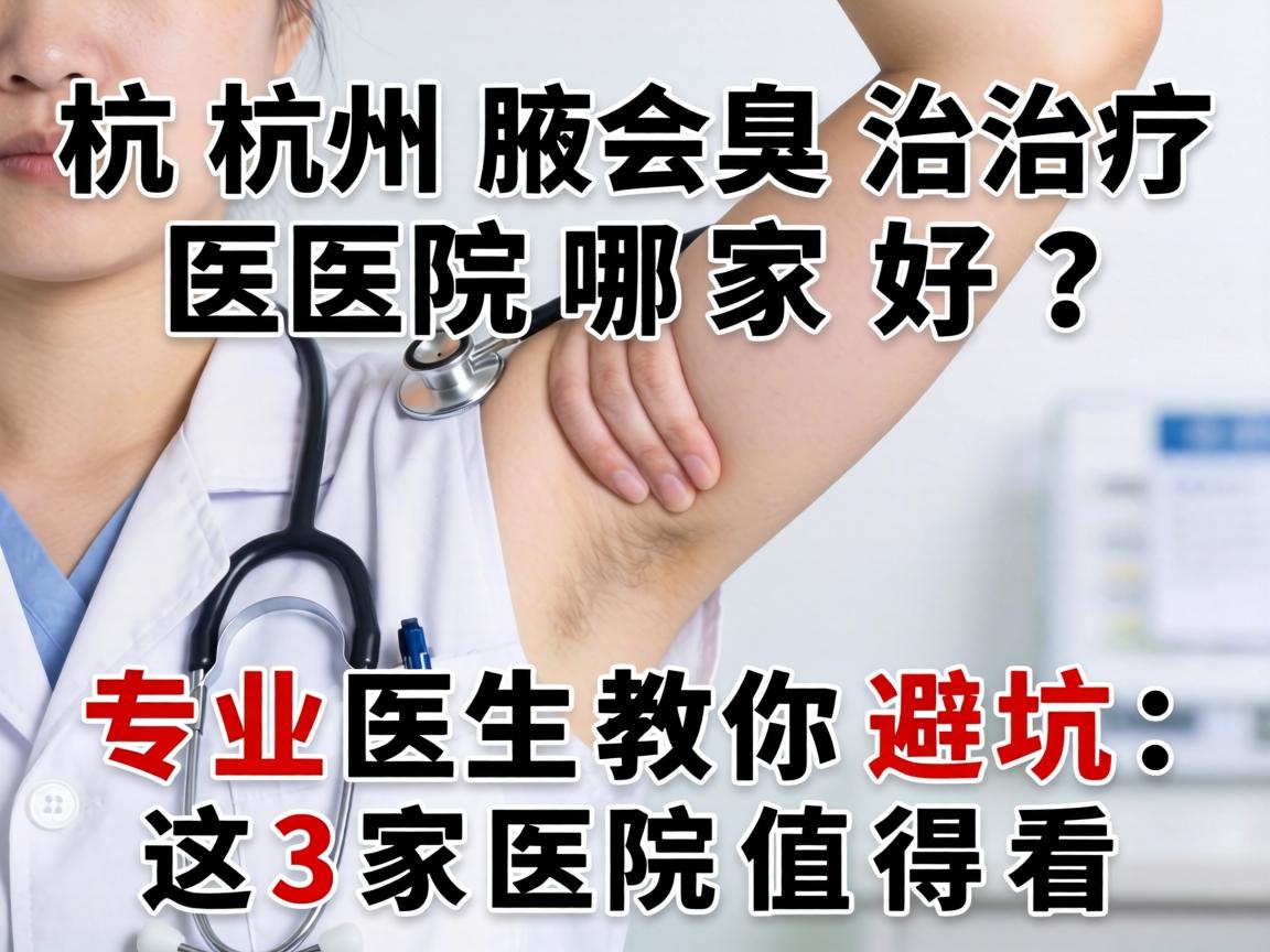杭州腋臭治疗医院哪家好？专业医生教你避坑，这3家医院值得看