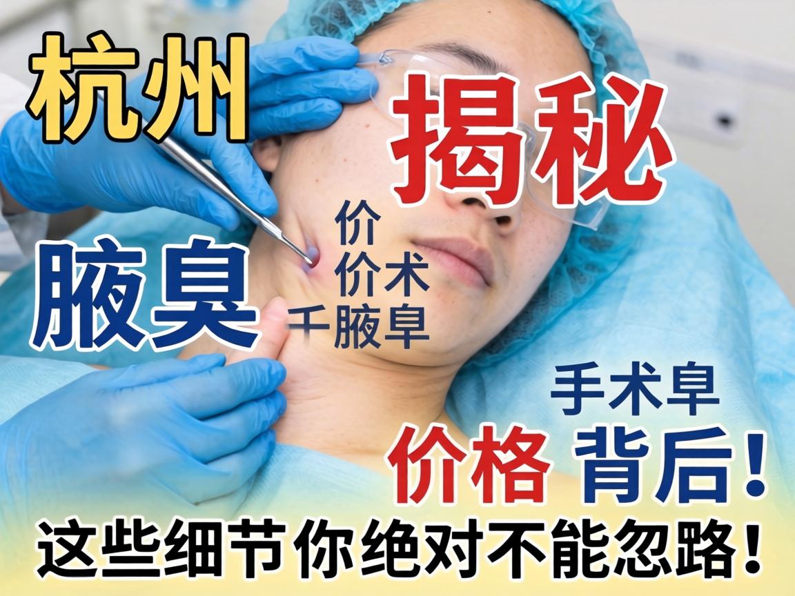 杭州腋臭手术价格揭秘，价格背后，这些细节你绝对不能忽略！