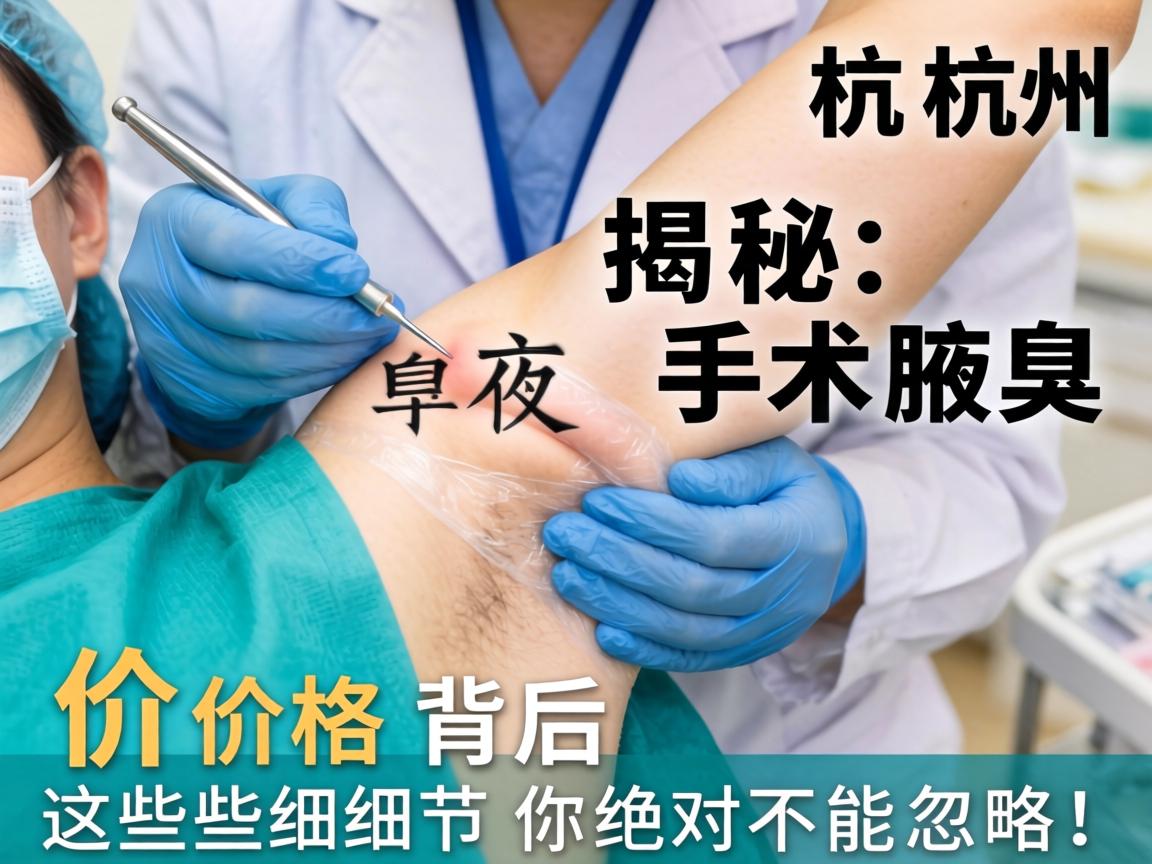 杭州腋臭手术价格揭秘，价格背后，这些细节你绝对不能忽略！