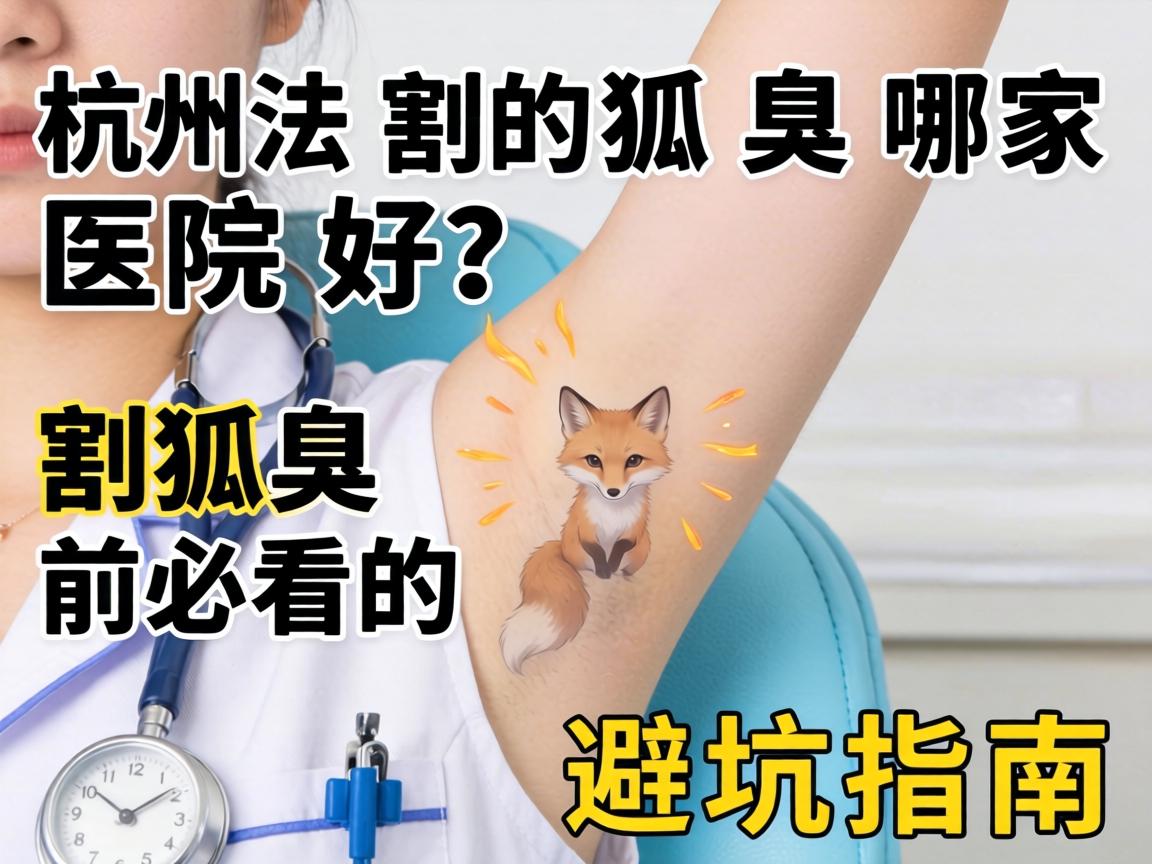 杭州割狐臭哪家医院好？割狐臭前必看的避坑指南