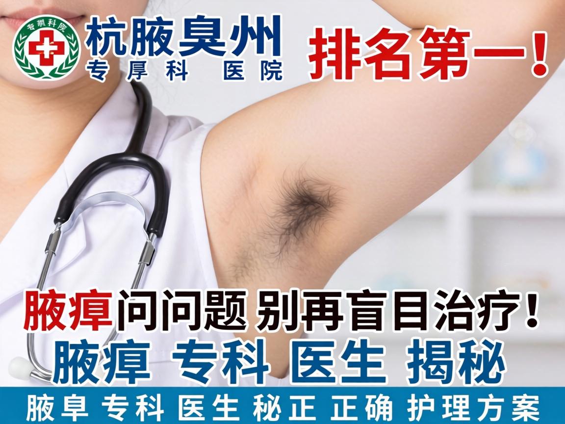 杭州腋臭专科医院排名第一，腋臭问题别再盲目治疗！腋臭专科医生揭秘正确护理方案