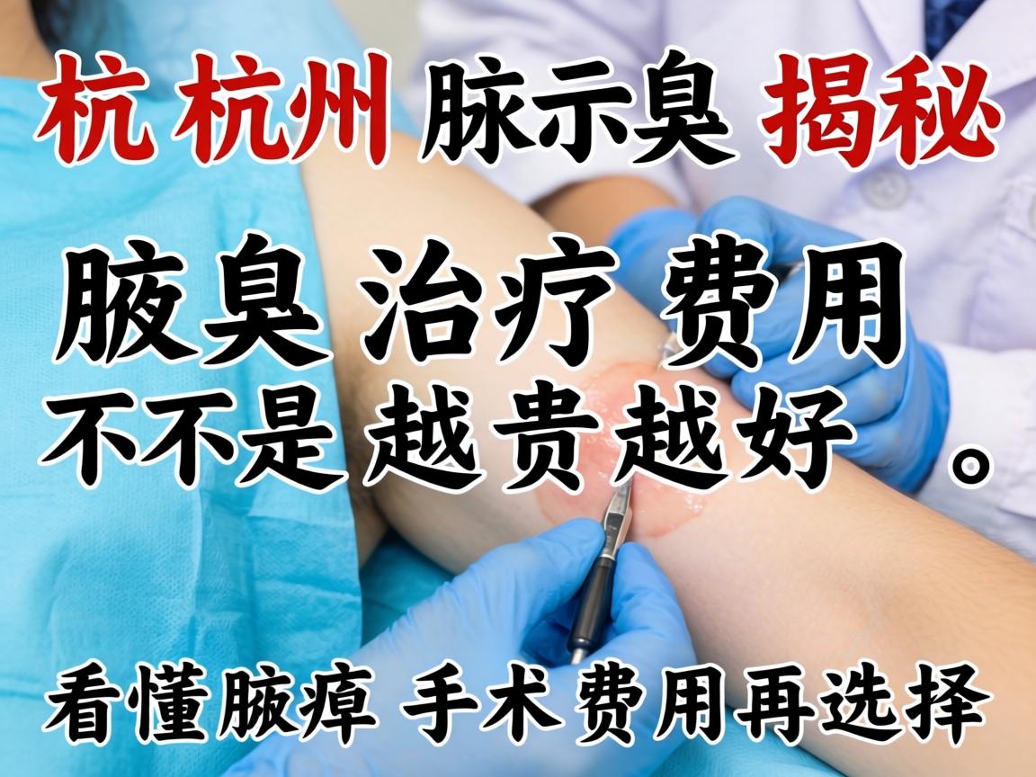 杭州腋臭手术费用揭秘，腋臭治疗费用不是越贵越好，看懂腋臭手术费用再选择