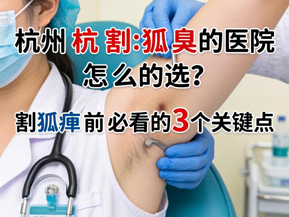 杭州割狐臭医院怎么选？割狐臭前必看的3个关键点