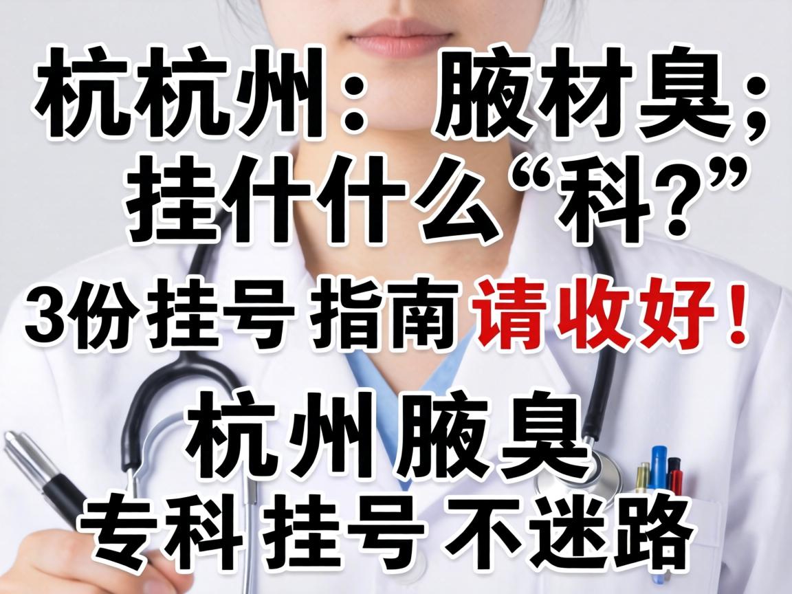 杭州腋臭挂什么科？这份挂号指南请收好！杭州腋臭专科挂号不迷路