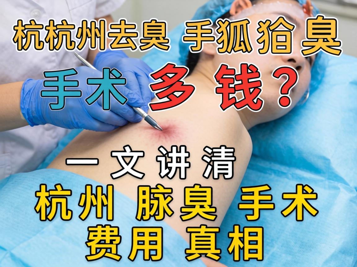 杭州去狐臭手术多钱？一文讲清杭州腋臭手术费用真相