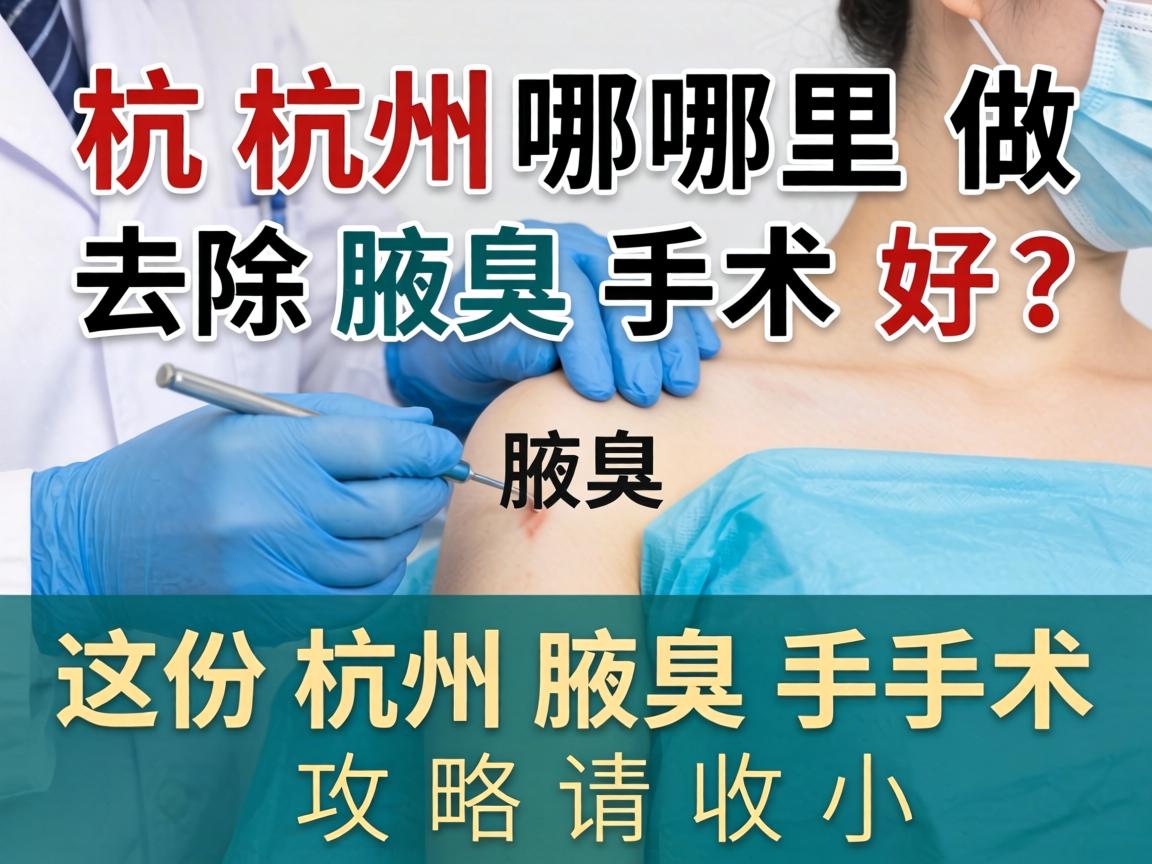杭州哪里做去除腋臭手术好？这份杭州腋臭手术攻略请收好