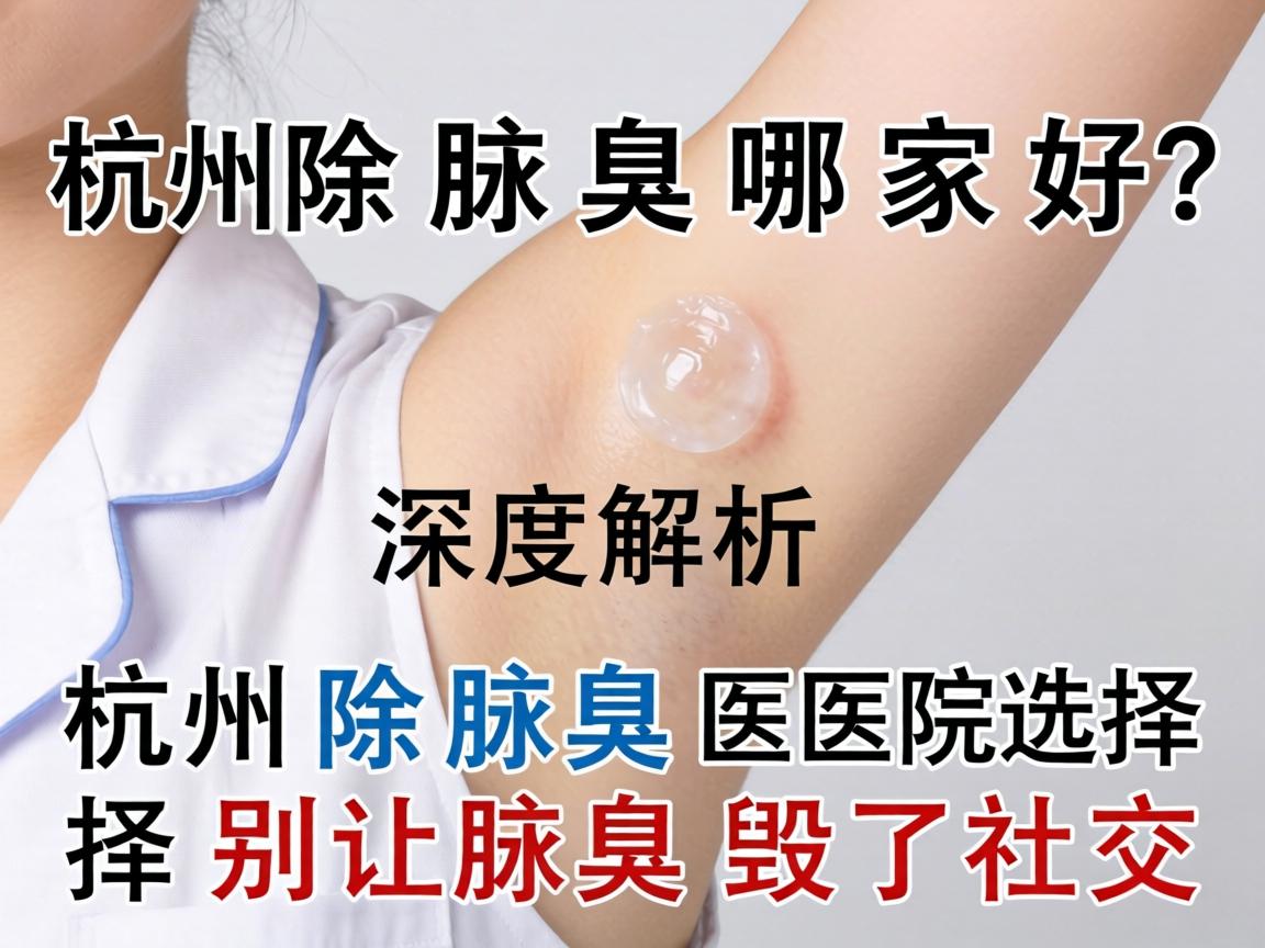 杭州除腋臭哪家好？深度解析杭州除腋臭医院选择，别让腋臭毁了社交