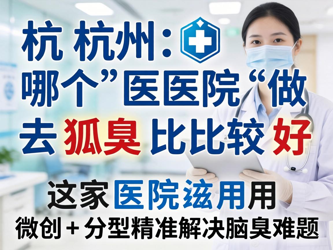 杭州哪个医院做去狐臭比较好？这家医院用微创+分型精准解决腋臭难题