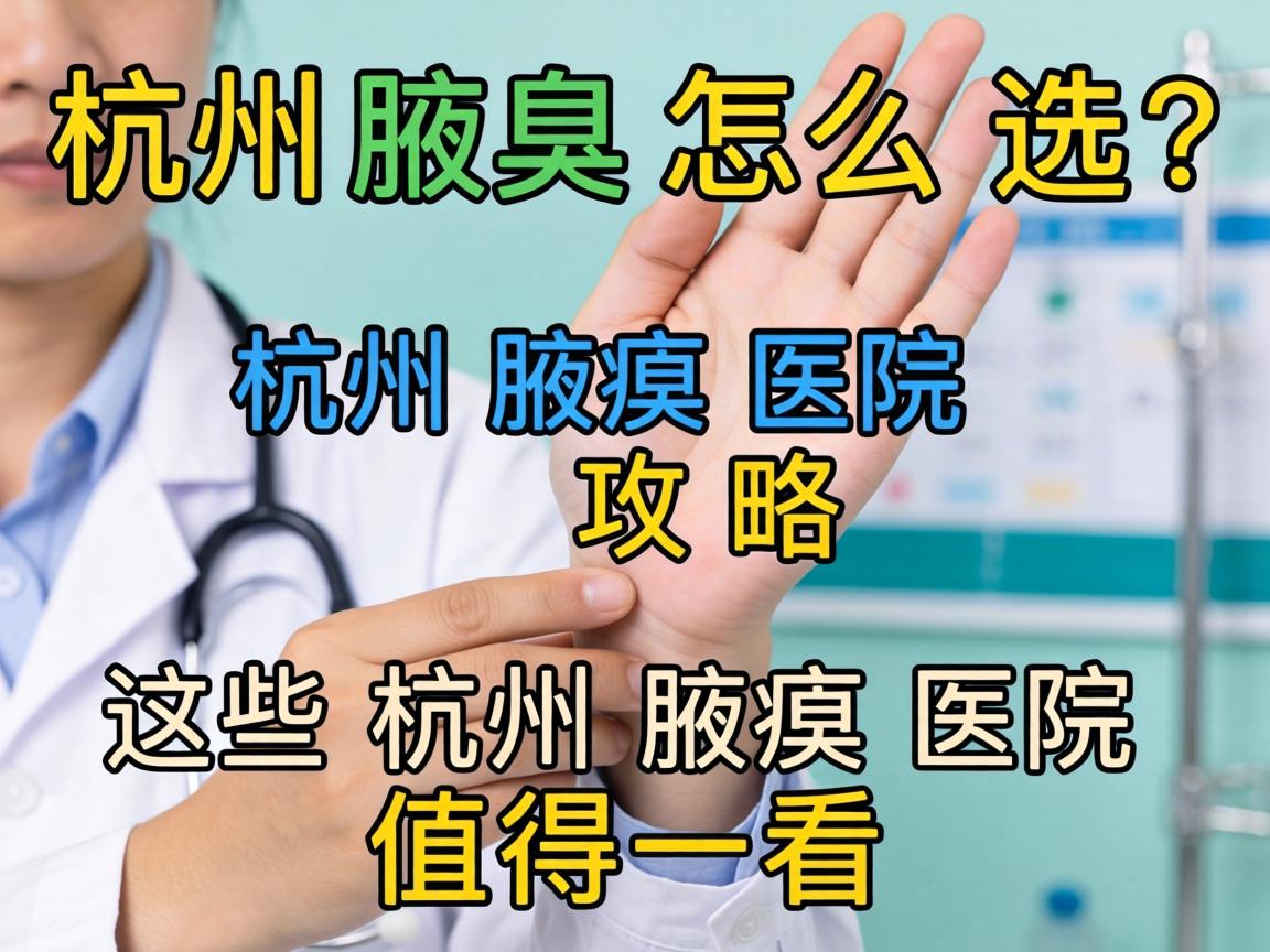 杭州腋臭医院怎么选？杭州腋臭医院攻略，这些杭州腋臭医院值得一看