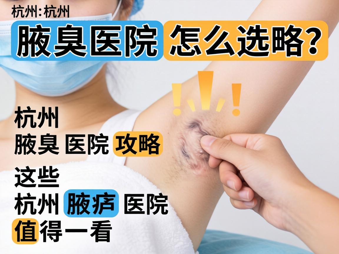 杭州腋臭医院怎么选？杭州腋臭医院攻略，这些杭州腋臭医院值得一看