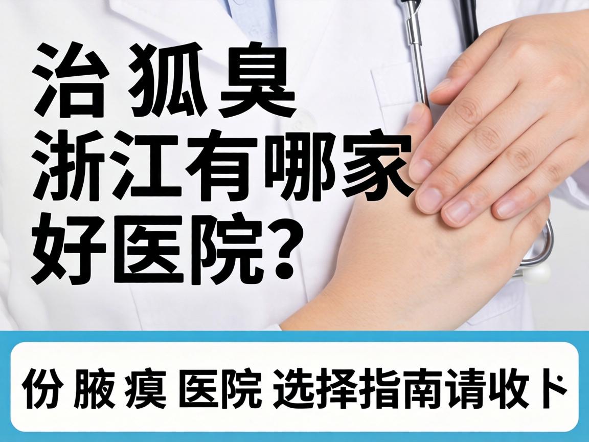 治狐臭浙江有哪家好医院？这份腋臭医院选择指南请收好