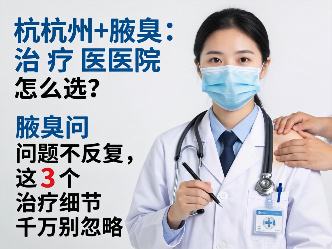 杭州腋臭治疗医院怎么选？腋臭问题不反复，这3个治疗细节千万别忽略