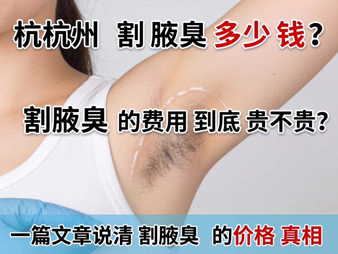 在杭州割腋臭多少钱？割腋臭的费用到底贵不贵？一篇文章说清割腋臭的价格真相