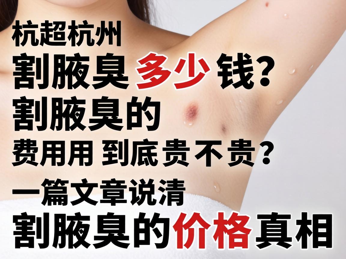 在杭州割腋臭多少钱？割腋臭的费用到底贵不贵？一篇文章说清割腋臭的价格真相