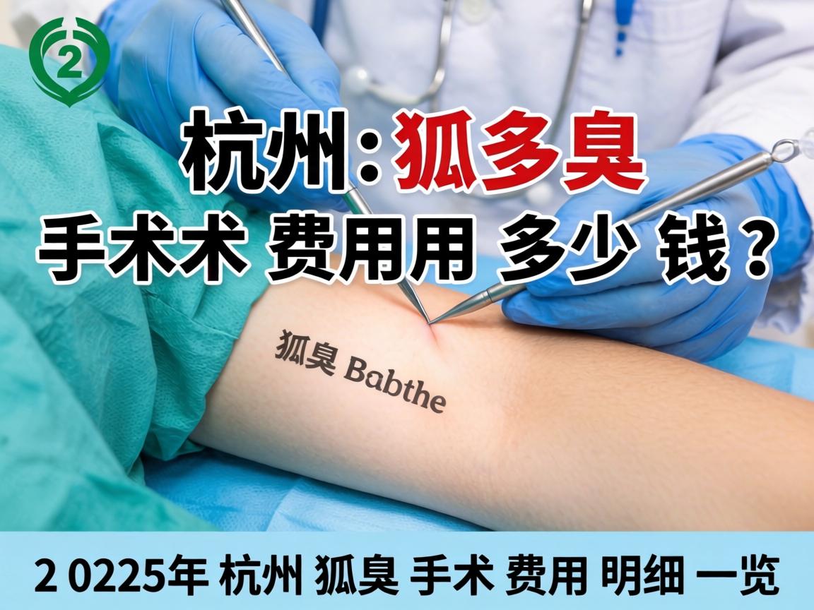 杭州狐臭手术费用多少钱？2025年杭州狐臭手术费用明细一览