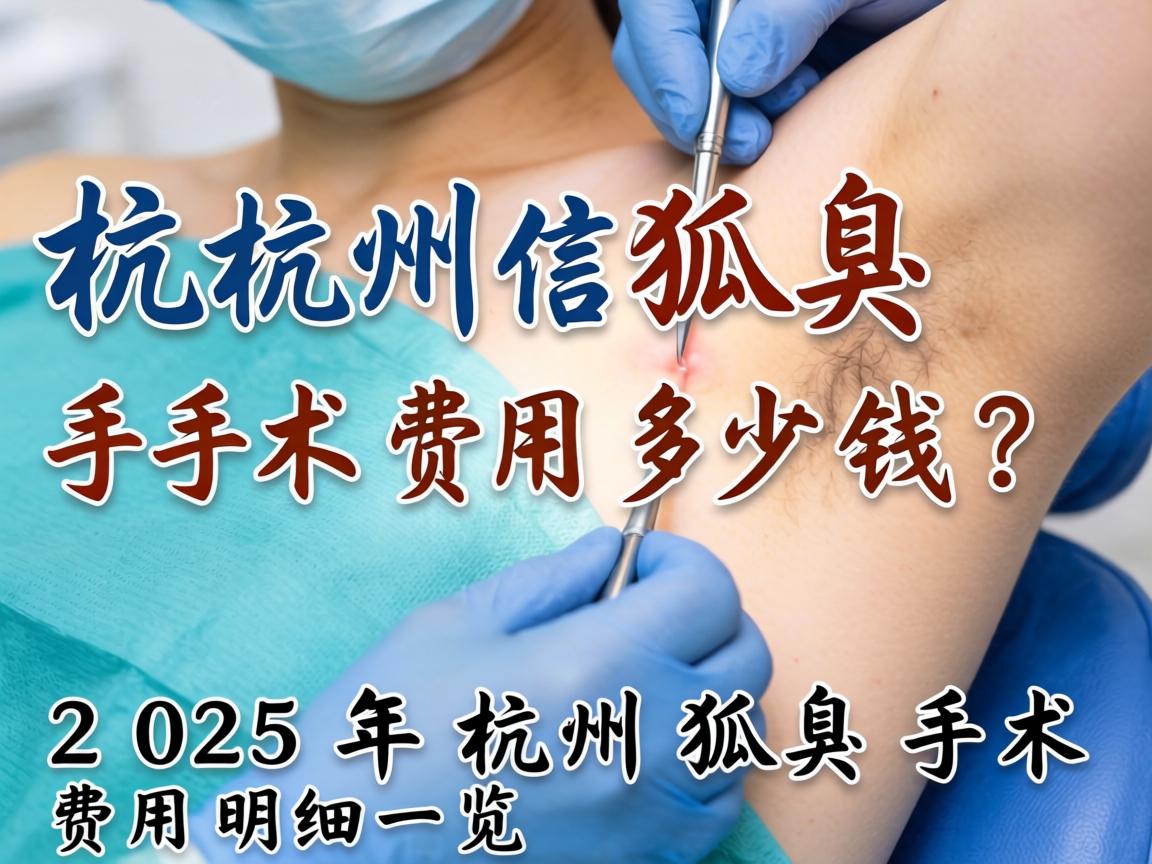 杭州狐臭手术费用多少钱？2025年杭州狐臭手术费用明细一览