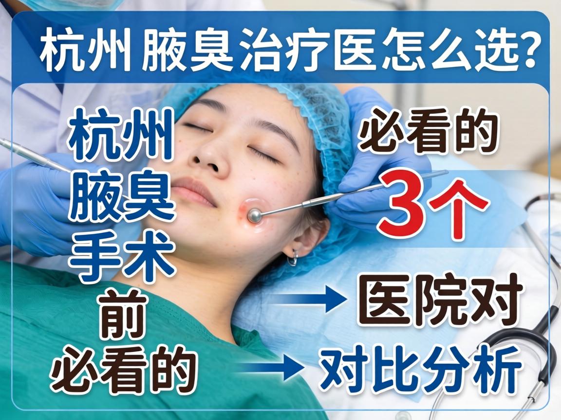 杭州腋臭治疗医院怎么选？杭州腋臭手术前必看的3个医院对比分析