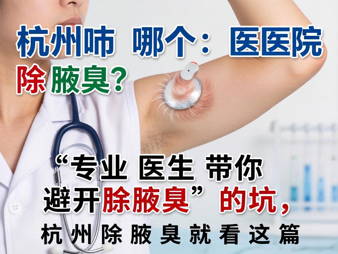 杭州哪个医院除腋臭？专业医生带你避开除腋臭的坑，杭州除腋臭就看这篇