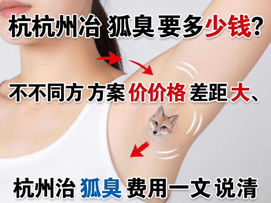 杭州冶狐臭要多少钱？不同方案价格差距大，杭州冶狐臭费用一文说清