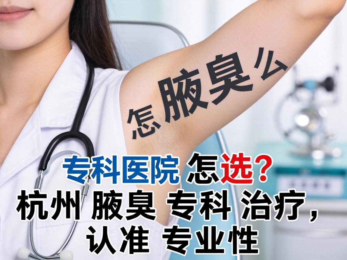 杭州腋臭专科医院怎么选？杭州腋臭专科治疗，认准专业性